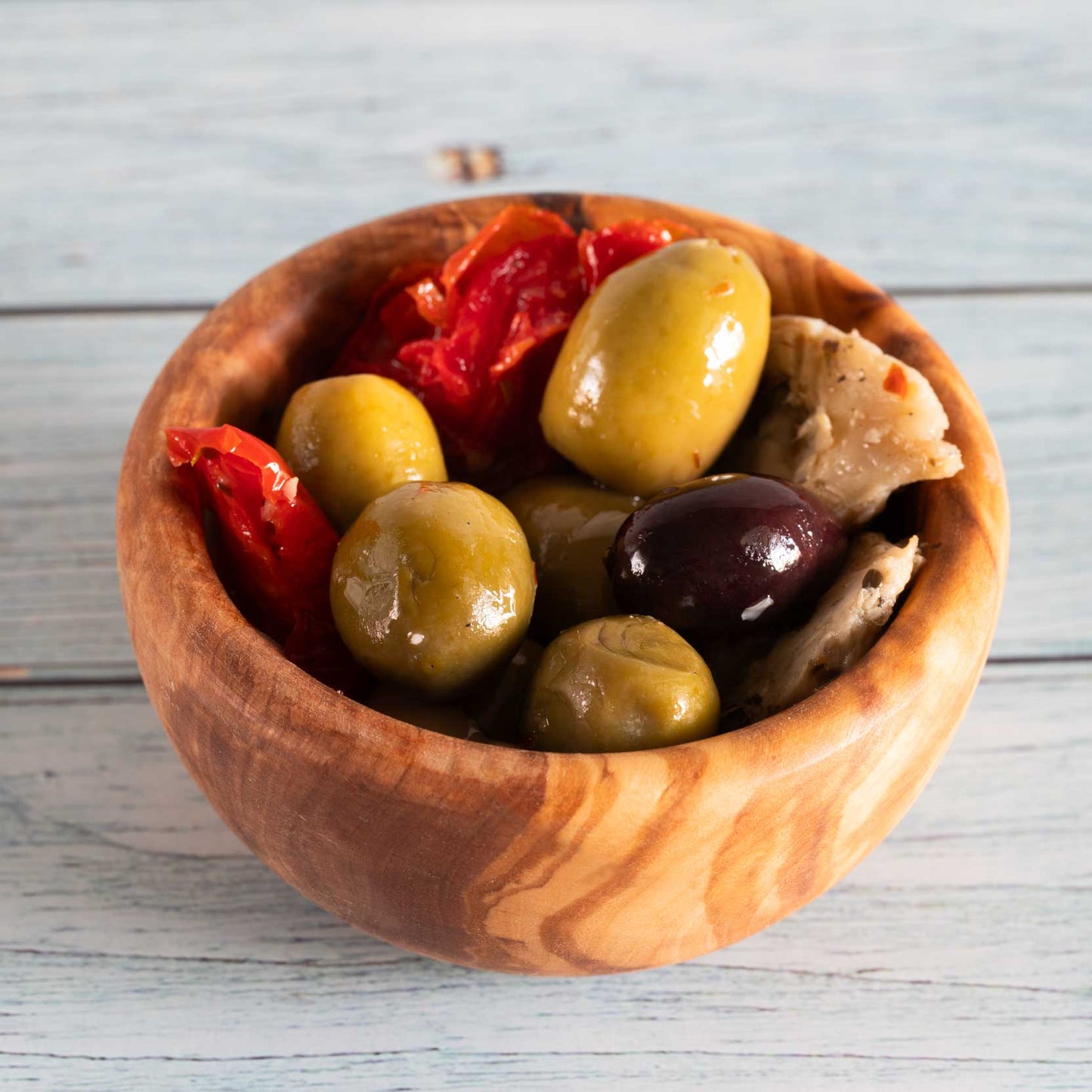 GIFT BOX VALENCIA Charcuterie Tapas Bowls with Spoons (Olive Wood) - Jamailah