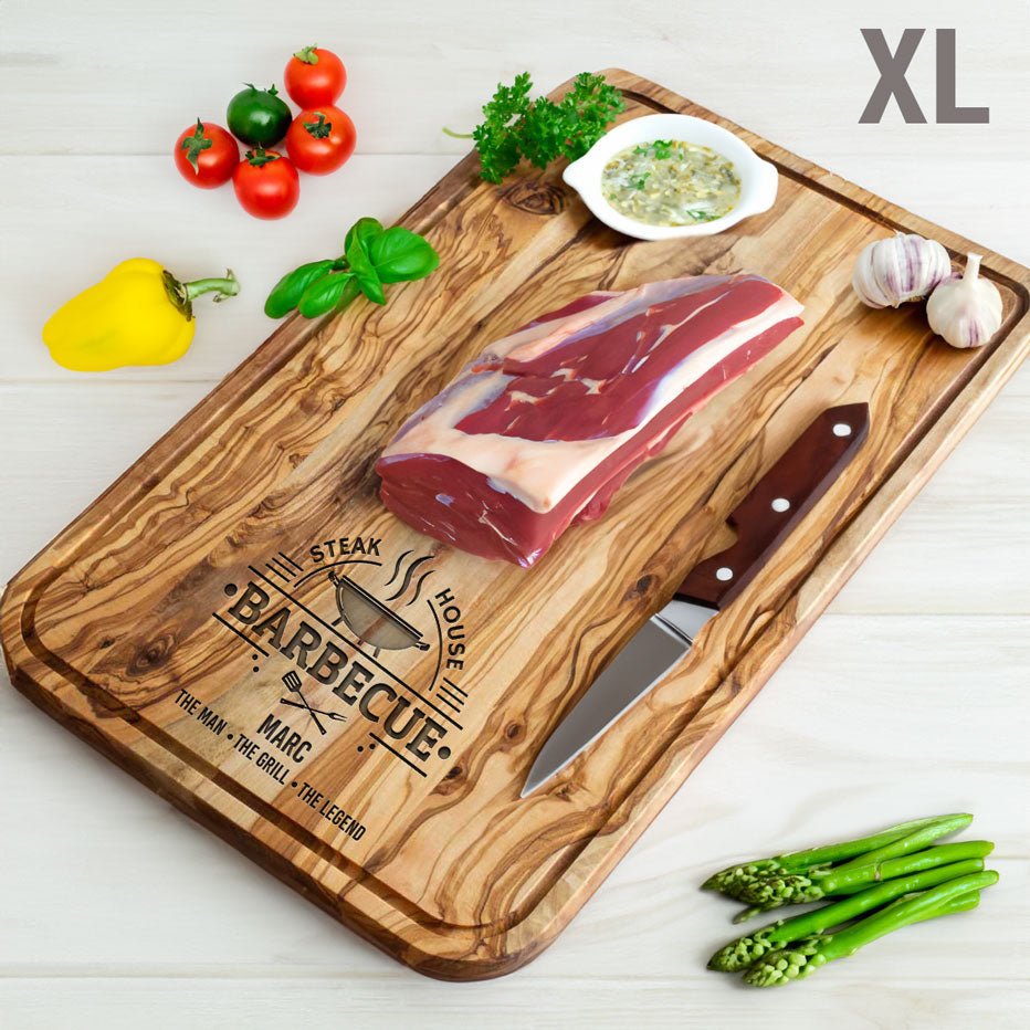 JAMAILAH Signature Charcuterie Board XL 17.7 x 11.6' OLIVE WOOD HANDCRAFTED FREE ENGRAVING - Jamailah