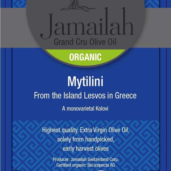 MYTILINI Extra Virgin Olive Oil Organic Mytilini from Greece - Jamailah