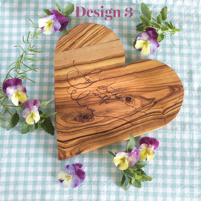 PISA Heart Board OLIVE WOOD HANDCRAFTED - Jamailah