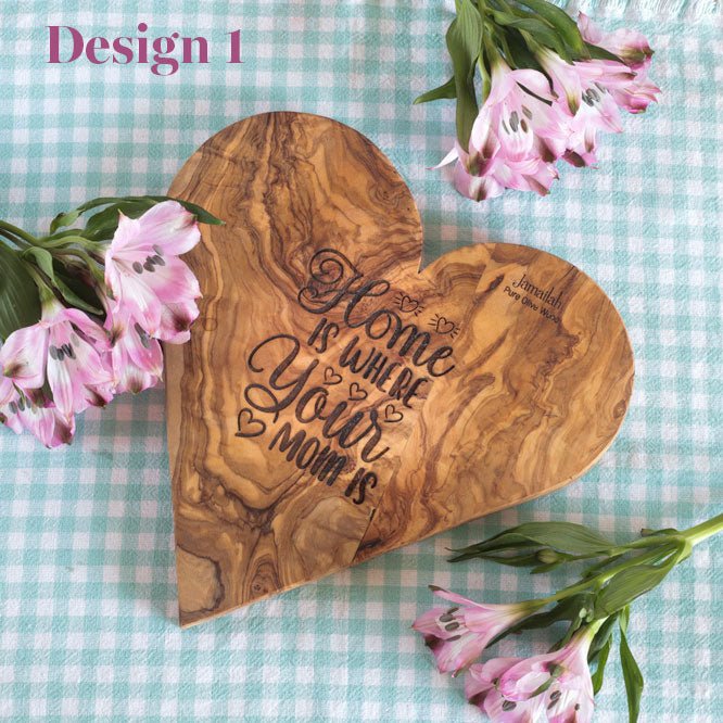 PISA Heart Board OLIVE WOOD HANDCRAFTED - Jamailah