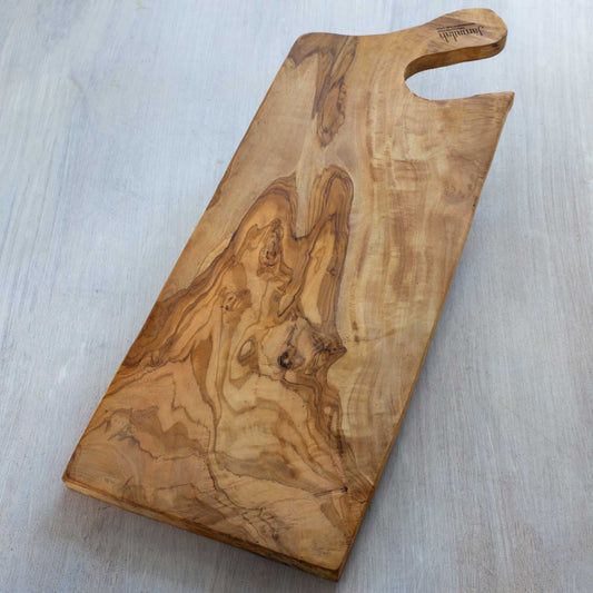 VARESE Serving Board OLIVE WOOD HANDCRAFTED FREE ENGRAVING - Jamailah