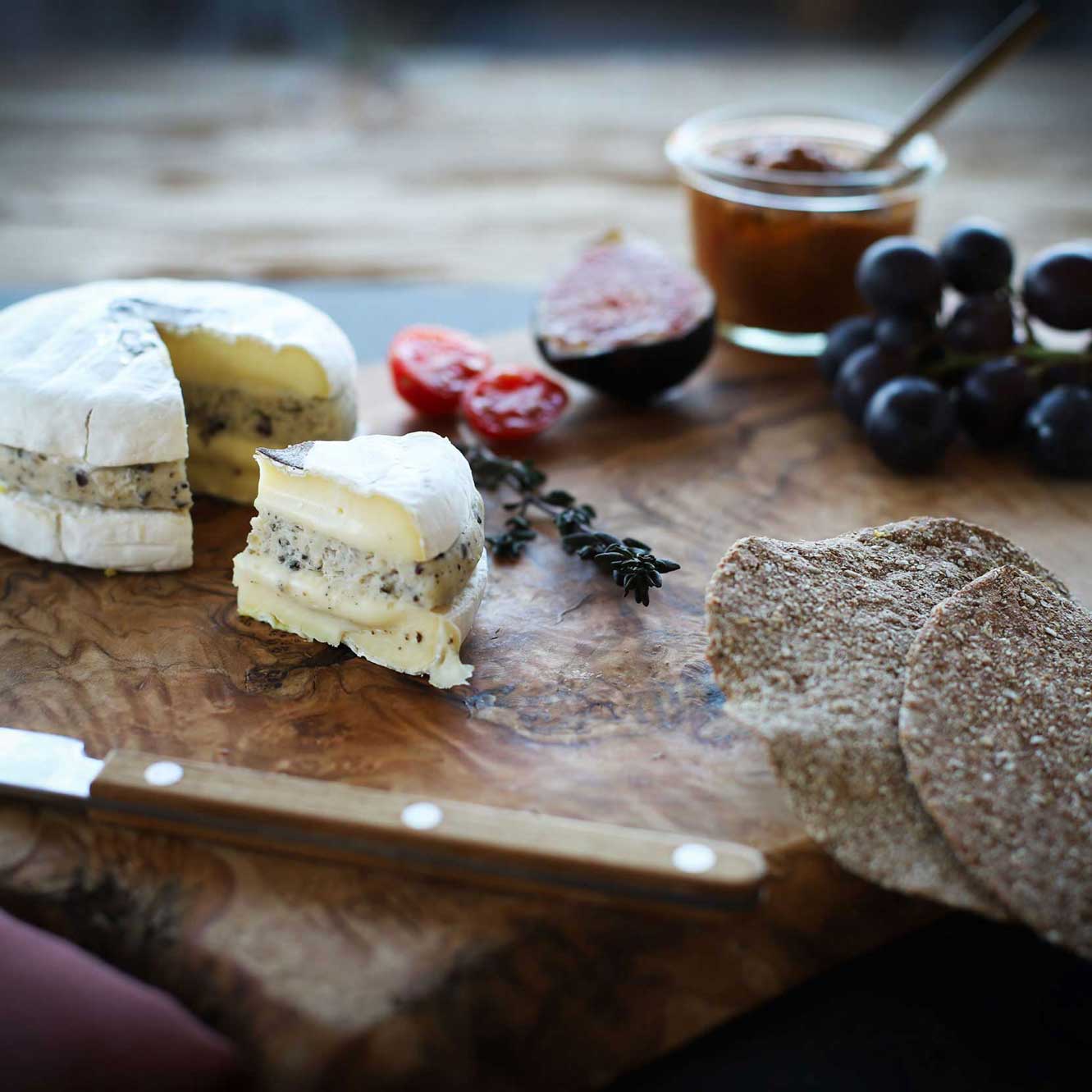 Rustic Cheese board olive wood